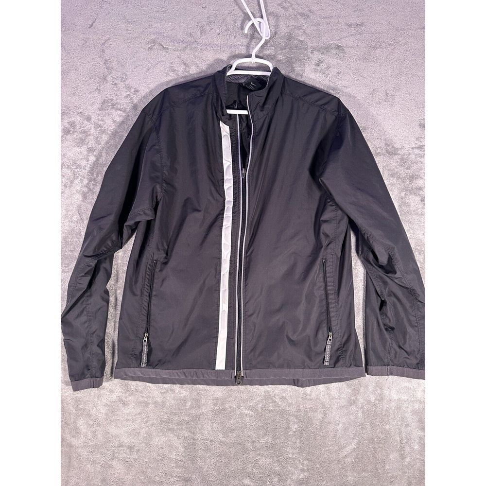 Nike Jacket‎ Mens Medium Clima-Fit Black Long Sleeve Windbreaker Lightweight